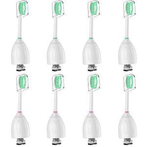 Replacement Toothbrush Heads for Philips Sonicare E-Series/Essence/Xtreme/Elite and Other Screw-on Electric Toothbrush Models, 8 Pack, Dupont Bristles with Protective Cover