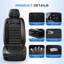 Coverado Cooling Car Seat Cover, 12V-24V Ventilated Driver Seat Cushion with 2 Turbo Fans & 3 Speed Wind, Carbon Fiber Fabric Cooled Seat Cover for Car, Universal Fit for Most Cars, Black
