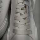 SERNIAL Womens White Platform Sneakers PU Leather Platform Shoes Walking Shoes for Women