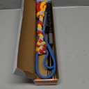 Interactive Flirt Pole Toy for Dogs Chase and Tug of War,Durable Teaser Wand with Pet Fleece Rope Tether Lure Toy to Outdoor Exercise & Training for Small Medium Large Dogs (Blue/Red, POLE-35 inches)