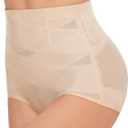 Tummy Control Shapewear Panties for Women High Waisted Body Shaper Underwear Girdle Panty Seamless Shapewear Nude, XL