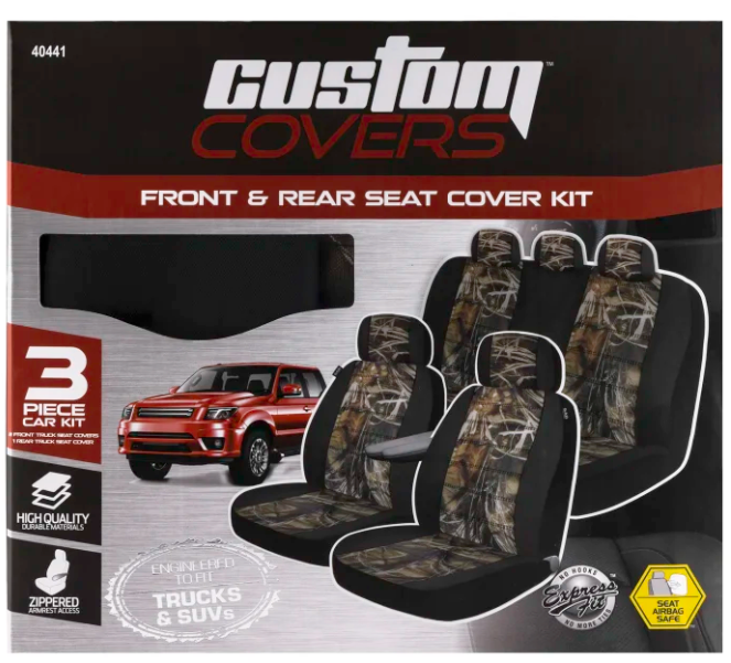 Custom Covers Camo Truck & SUV Seat Front & Rear Cover Kit