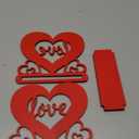 Barydat Valentines Heart Napkin Holder for Tables Wooden Tissue Dispenser Red Vintage Cocktail Napkin Holder Wood Farmhouse Modern Tissue Dispenser for Storage