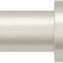 Curtain Rods for Windows 16 to 144 Inches Adjustable Length 1 Inch Diameter Window Curtain Rod with Aluminium End Cap, Brushed Nickel