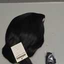 Wiggy Mermaid Short Black Wig for Men Black Emo Wig Goth Scene Hair Wigs + Cap for Stage Party Halloween Costume Cosplay