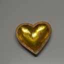 Creative Co-Op Mango Wood Heart Tray with Gold Leaf Interior