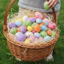 40 Pcs Foam Speckled Easter Eggs,8 Colors & 3 Sizes Foam Eggs for Easter Decorations,Pastel Easter Decor,Bowl & Vase Filler, Easter Basket and Spring Table DIY Decor for Home