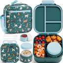 Fimibuke Kids Bento Lunch Box w/ 8.5oz Thermo Food Jar, Insulated Lunch Bag