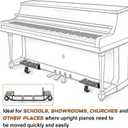 Aurelema 2 Pcs Heavy Duty Piano Dolly with Wheels for Upright Piano