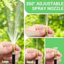 49.21FT Drip Irrigation System, 360 Adjustable Sprinkler Irrigation Kit, Plant Mister System for Garden Watering