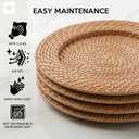 ChargeIt by Jay Ch, Charge it by Jay Harvest Round Rattan Charger Plate - Set of 4, brown