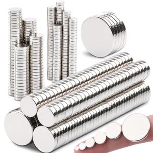 345PCS Strong Neodymium Disc Magnets, 6 Different Sizes, Rare Earth Magnets Heavy Duty Round Small Tiny Magnet for Crafts, Refrigerator Magnet for Office School Whiteboard Kitchen