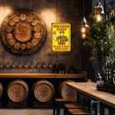 Retro Bar Decor for Man Cave - 8X12 Inch Vintage Football Sign - "Upon Further Review, I'm Going To Need Another Drink" Home Bar Accessories