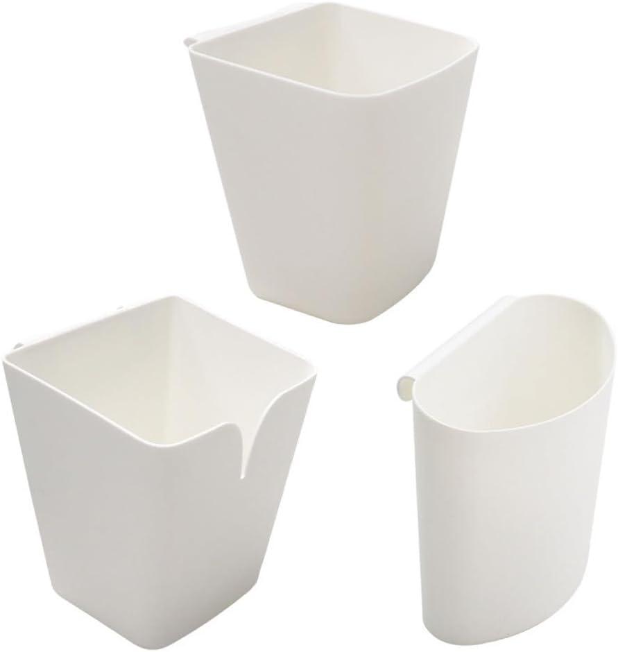 Zerodeko 3pcs Hanging Basket Cart Storage Box Kitchen Hanging Baskets for Pantry Cabinet Wardrobe Bathroom Sundries Holder Compact Organizer Bins for Home Living Room