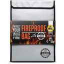 Fireproof Document Bag Legal Size: 15" x 11" [2000F UL Certified] Protect Birth Certificates, Contracts, Legal Papers, Cash, and Other Valuables - Water and Fire Resistant File Bags