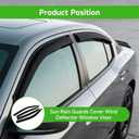 Window Visors Rain Guards Vent Shade Replacement for Enforcer 2011-2020
