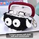 Plush Case Cover Compatible with Bose Ultra Open (2024) Handmade Knitted Cartoon Creative Funny Cute Earbuds Headphone Cases (HeiS-XN+Burgundy,for Bose Ultra Open (2024))