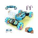 JSDOOGOO Gesture Sensing RC Stunt Car for Boys 8-12 - Gifts Toy for Kids,4WD Remote Control 360° Rotating,Transform Hand Controlled,Birthday Presents for Boy Age 8 9 10 11 12(Sky Blue)
