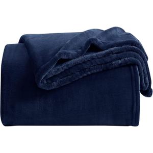 KMUSET Fleece Blanket Throw Size Navy Lightweight Super Soft Cozy Luxury Bed Blanket Microfiber Factory Shop (Throw(50"x60"))