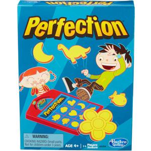 Hasbro Gaming Perfection Game for Kids | Popping Shapes and Pieces | Preschool Board Games for Classroom | Back to School Gifts | Ages 4+