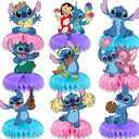 9PCS Cartoon Honeycomb Centerpieces for Decorations 3D Cartoon Centerpieces for Tables Decorations 3D for Birthday Party Decorations