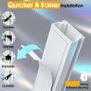 212.6in Cord Hider Wall, Cord Covers for 2-3 Wires on Wall, Paintable Cable Hider Raceway, Easier Set-up Wire Hider Wire Covers for Cords on Wall, Self-Adhesive Cable Cover, W0.95 H0.55in, White