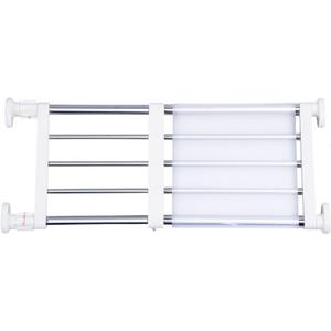 BAOYOUNI Tension Shelf Expandable Clothes Closet Organizer Rack Adjustable DIY Wardrobe Dividers Separator Ivory, 15.75-23.62 Inches
