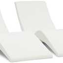 Aqua Outdoors Pool Chaise Lounge Chair for Ledge & Shelf, Water-Weighted Pool Lounger for Depths Up to 9”, No Screw Plugs & Tools Needed, Classic White Ledge Lounger,