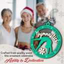 Gymnastics Christmas Ornament 2025, Gymnastics Gifts for Girls, Teenagers, Women, Coaches, Xmas Gifts for Gymnast Lovers, Sport Fan, Wooden Ornaments for Christmas Decorations