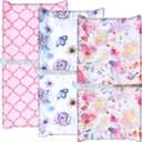 AMROSE 3 Pack Changing Pad Covers, 32" x 16" Ultra Soft Microfiber Diaper Change Table Sheets for Baby Girls, Happy Garden
