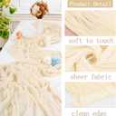 8 Pack Ivory Cheesecloth Table Runner 20 x 120 inch Gauze Table Runners 10 FT Long,Semi Sheer Cheese Cloth Fabric Table Runner Bulk for Wedding,Party,Baby Shower,Bridal Shower Decoration