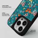 Floral Butterfly Phone Case for iPhone 12/12 Pro - Slim Shockproof Hard Shell, 5ft Drop Protection, Cute Aesthetic Wild Flower Pattern, Tough Protective Case for Women and Girl