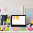 (18 Pads) Sticky Notes 3x3 inch, Self-Stick Pads Bright Colors Sticky Note, Recyclable, Easy to Post for Home, Office, Notebook