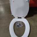 KOHLER Stonewood Quiet-Close, Elongated Toilet Seat Soft Close, Durable Wood, Easy Installation, Universal Fit, Home Essentials, White Finish, K-20466-0