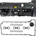 11127552281 Engine Valve Cylinder Head Cover For BMW N52 E70 E82 E90 E91 128i Z4 X3 X5 128i 328i 528i 535i 328xi 528xi 328i xDrive 528i xDrive Replaces# 11127582245
