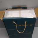 LBRO2M 100% Cotton Sheets Set Deep Pocket 19", 1000 Thread Count King Size 4 Piece Bed Sheet Sets Soft Comfortable Bedding All Season (King, White)