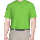 PGA Tour Men's Airflux Solid Mesh Short Sleeve Classic Golf Polo Shirt, Neon Green, XL 