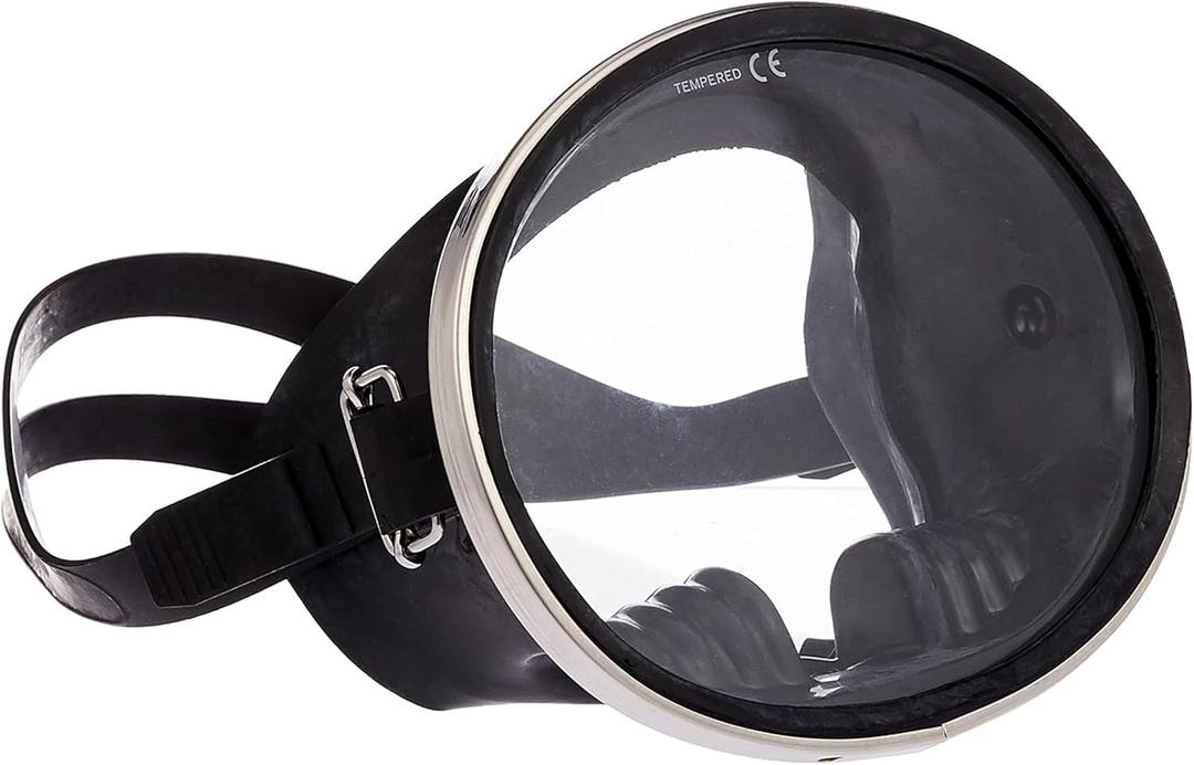 Scuba Diving Mask, Oval Tempered Glass Snorkel Mask with Comfortable Classic Rubber, Snorkeling Gear for Adults, Swimming & Freediving Goggles for Underwater Vision
