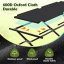WLIVE Military Camping Cots for Adults, Portable Camping Bed with Carry Bag, Foldable Camp Cots for Sleeping with Side Pocket, Support 300Lbs, Black, 1 Position