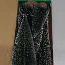 Bottle Brush Christmas Trees, Christmas Decorations,5Sizes mini Christmas Trees Artificial Tabletop Christmas Tree with Snow and Wooden Base for Village Holiday Party