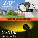 MEIKEE 7W LED Landscape Lights, 12V/24V Low Voltage Landscape Lighting IP66 Outdoor Spotlights Warm White Garden Lights with Connectors for Pathway Yard Patio 12 Pack