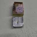 Peakeep Small Battery Operated Analog Travel Alarm Clock Silent No Ticking, Lighted on Demand and Snooze, Beep Sounds, Gentle Wake, Ascending Alarm, Easy Set (Black)