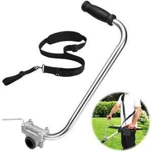 Ergonomic Trimmer Grip, String Trimmers Handle with Shoulder Strap Harness, Weed Eater Handle Extension with Bracket Clamp, Lawn Trimmer Handle Grip for Lawn Care, Landscaping, Yard Trimming Edging