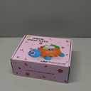 Ussybaby Baby Toys 6 to 12 Months,Infant Musical Turtle Crawling Toy with Phone Hand Drum, Baby Toy 7 8 9 10 18 Months 1-2 Year Old Girl Boy Gift (Blue)