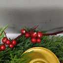 12 Inch Christmas Advent Wreath with 5 Candle Holders and Taper Candles, Metal Candle Cups, Fire Retardant Evergreen Centerpiece for Table Home & Church Advent Decoration