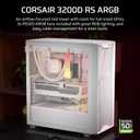 CORSAIR 3200D RS ARGB Mid-Tower PC Case – 3X RS120 ARGB PWM Fans Included, GPU Anti-sag Stabilization Arm, ASUS BTF, MSI Project Zero, Gigabyte Project Stealth – White
