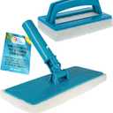 U.S. Pool Supply Hand-Held and Pool Pole Attachment Scrub Brushes - Surface Scrubbing Scouring Sponge Pads - Clean Pool Tile Grout Walls, Vinyl Liners, Spas, Remove Stains, Kitchen Bathroom Tub Shower