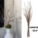 5PCS Artificial Lifelike Curly Willow Branches Decorative Dried Birch Twigs 25.9 Inch Fake Bendable Sticks Stems for Craft Vases Home Wedding Decor