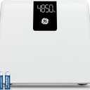 GE Bathroom Scale for Body Weight, Digital Weight Scales 500lb Heavy Duty Measuring Device for People Accurate BMI Weighing Machine with Bluetooth, White