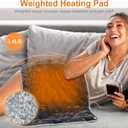 Weighted Heating Pad for Back & Cramps Relief, 17" x 33" Extra Large Electric Heat Pad with Waist Belt for Neck Shoulders